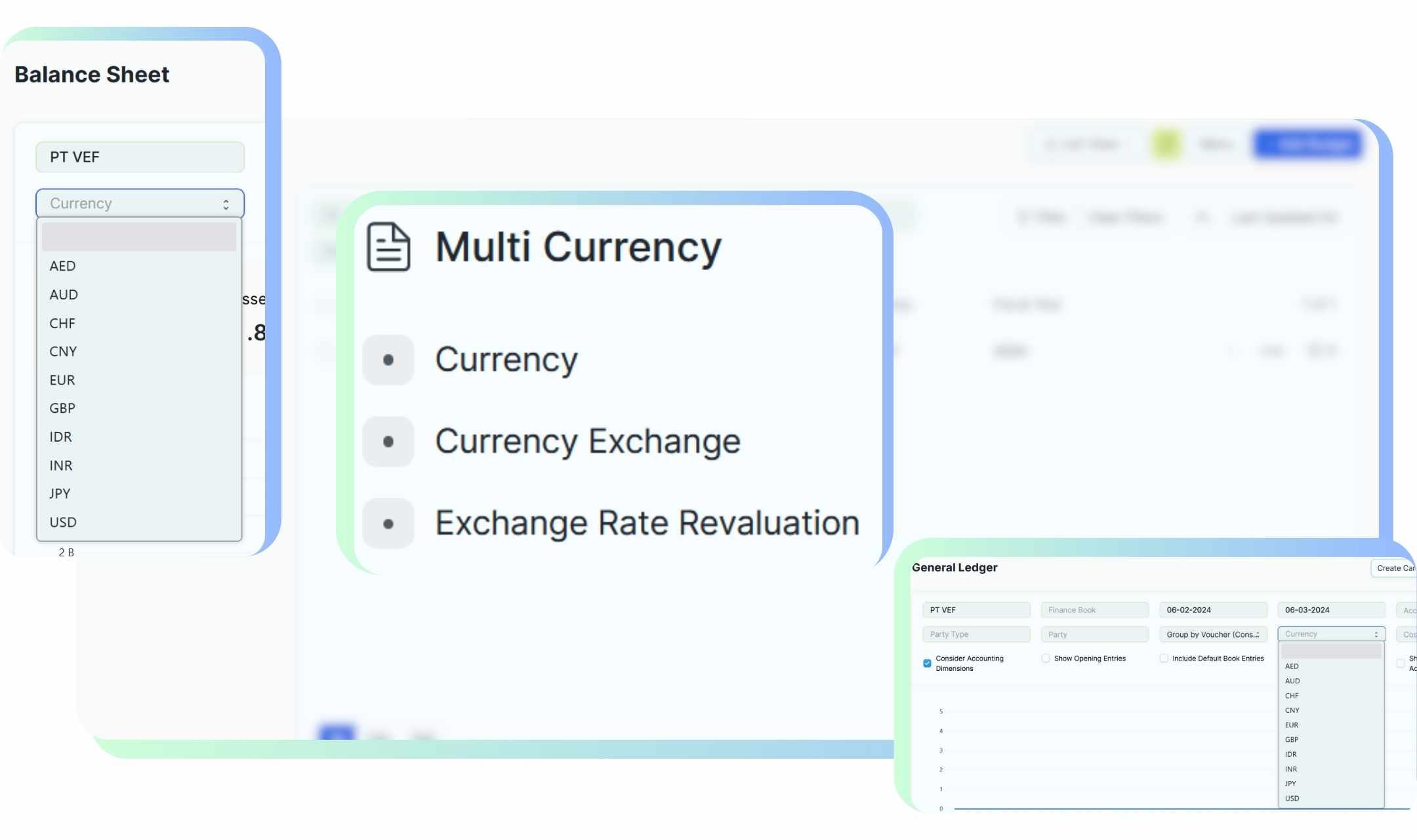 Mendukung pembukuan akunting multicurrency dari seluruh transaksi Pembelian - Penjualan